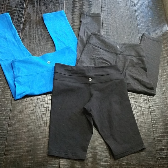 lululemon athletica Pants - Lululemon 2 Crops 1 short Bundle